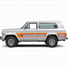 Retro Style Stripes Side Vinyl Decal Sticker for Jeep Cherokee 1981-83_4