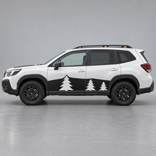Three Pine Window Side Vinyl Decal Sticker for Subaru Forester 2024_1