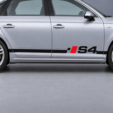 Checkered Sill Side Vinyl Decal Sticker for Audi S4 2018_2