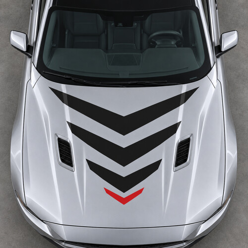 Sonic Chevron Mach 1 Hood Vinyl Decal Sticker for Ford Mustang 2021_1