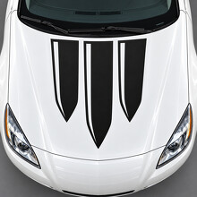 Three Shield Blades Hood Vinyl Decal Sticker for Buick Regal GS 2012-2013_2