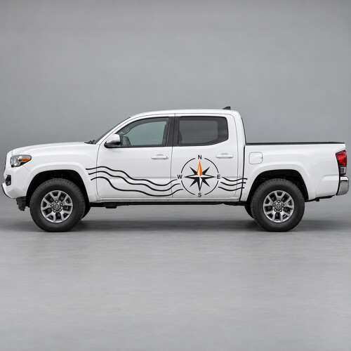 SR5 Compass Contour Sweep Side Vinyl Decal Sticker for Toyota Tacoma 2023