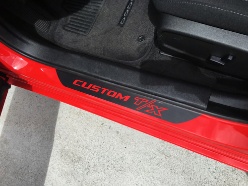 Custom Text T/X Door Sill Vinyl Decal Stickers for Dodge Charger
