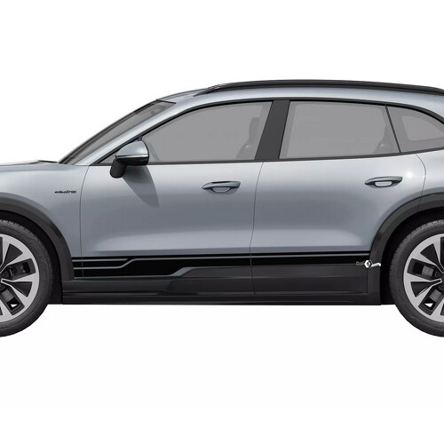Sport Style Stripes Rocker Panel Vinyl Decal Sticker for Porsche Cayenne Electric_1
