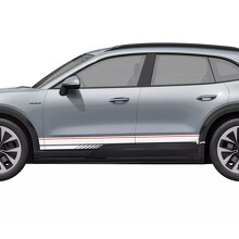 Rally Style Accent Stripes Rocker Panel Vinyl Decal Sticker for Porsche Cayenne Electric_2