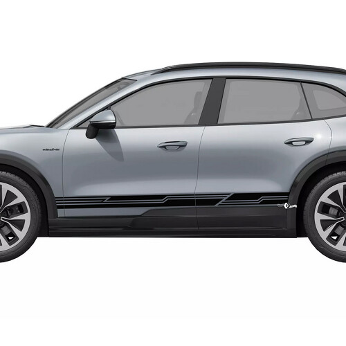 Cyber Style Stripes Rocker Panel Vinyl Decal Sticker for Porsche Cayenne Electric