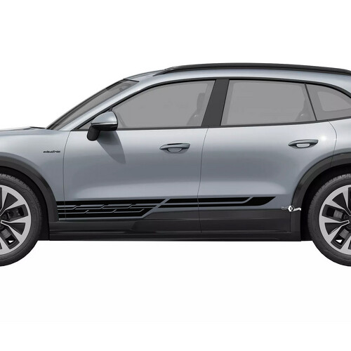 Techno Style Stripes Rocker Panel Vinyl Decal Sticker for Porsche Cayenne Electric