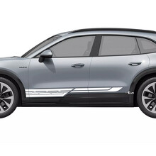 Techno Style Stripes Rocker Panel Vinyl Decal Sticker for Porsche Cayenne Electric_2