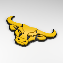 Bull Wide Horns 3D Acrylic Badge_2
