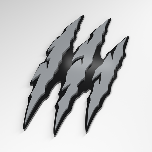 Claw Triple Slash 3D Acrylic Badge_1
