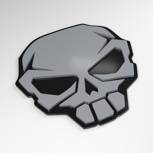 Skull Track Mask 3D Acrylic Badge_1