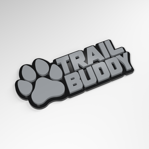 Trail Buddy Paw 3D Acrylic Badge