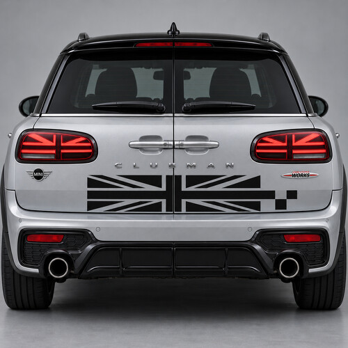 John Cooper Works Union Checker Tailgate Vinyl Decal Sticker for MINI Clubman 2020_1