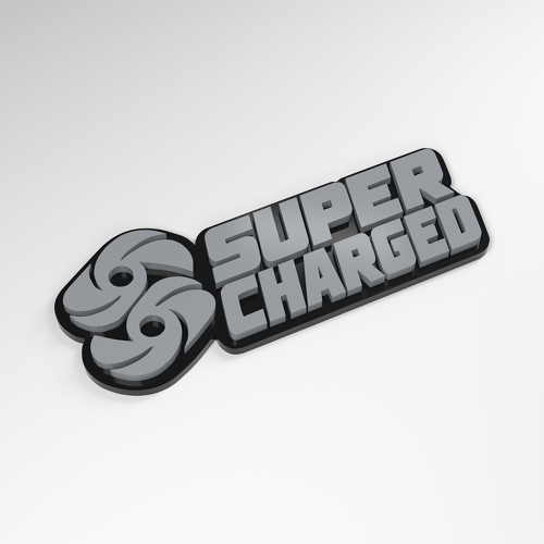 Supercharged 3D Acrylic Car Badge