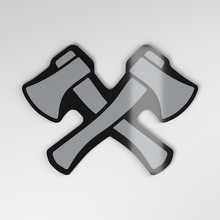 Crossed Axes 3D Acrylic Car Badge_4