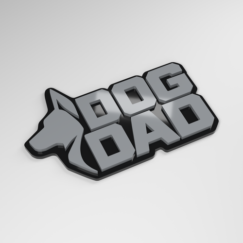 Dog Dad 3D Acrylic Car Badge