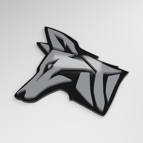 Coyote 3D Acrylic Car Badge