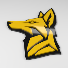 Coyote 3D Acrylic Car Badge_2
