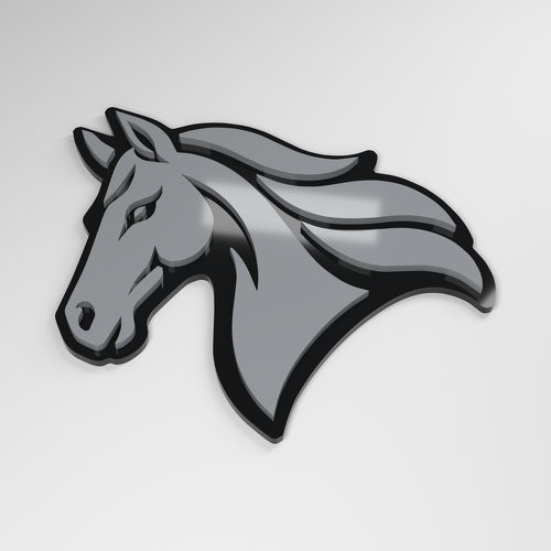 Horse 3D Acrylic Car Badge_1