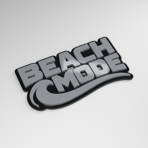 Beach Mode 3D Acrylic Car Badge_1