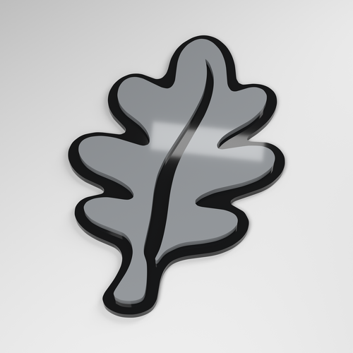 Oak Leaf 3D Acrylic Car Badge