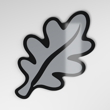 Oak Leaf 3D Acrylic Car Badge_4