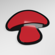 Mushroom 3D Acrylic Car Badge_3