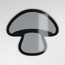 Mushroom 3D Acrylic Car Badge_4
