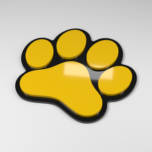 Dog Paw 3D Acrylic Car Badge_2