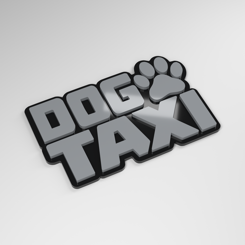 Dog Taxi 3D Acrylic Car Badge_1