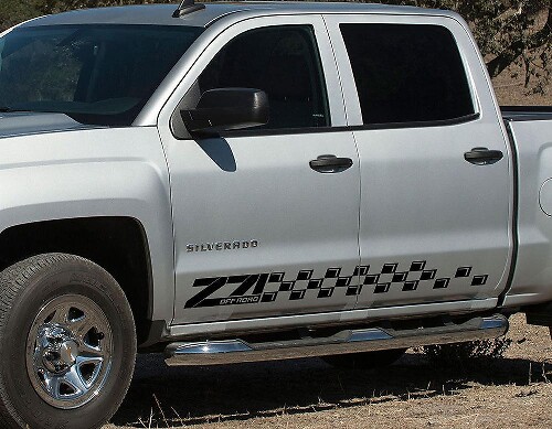 Chevrolet Silverado Z71 side stripes graphics Sticker Decal door panel 2