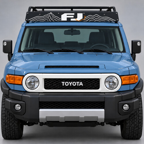 Contour Horizon Roof Rack Wind Deflector Vinyl Decal Sticker for Toyota FJ Cruiser 2014_1
