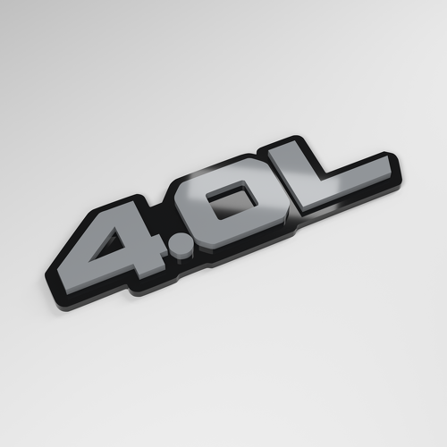 4.0L 3D Acrylic Car Badge_1