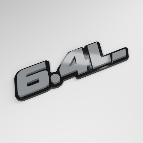 6.4L 3D Acrylic Car Badge_1