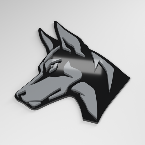 Doberman 3D Acrylic Car Badge_1