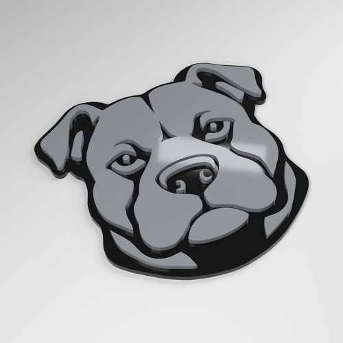 Pit Bull 3D Acrylic Car Badge_1