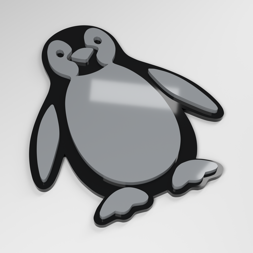 Penguin 3D Acrylic Car Badge
