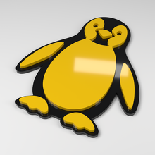 Penguin 3D Acrylic Car Badge_2