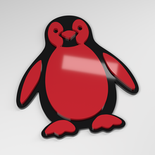 Penguin 3D Acrylic Car Badge_3