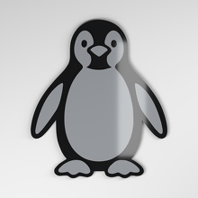 Penguin 3D Acrylic Car Badge_4