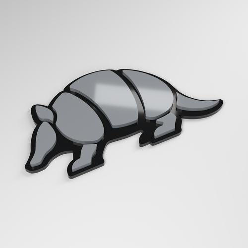 Armadillo 3D Acrylic Car Badge_1