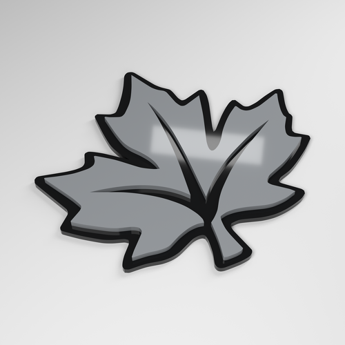 Maple Leaf 3D Acrylic Car Badge_1