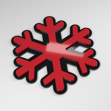 Snowflake 3D Acrylic Car Badge_3