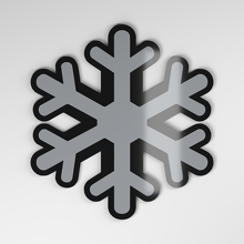Snowflake 3D Acrylic Car Badge_4