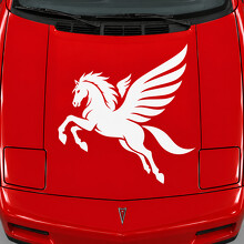 Pegasus Wing Sweep Hood Vinyl Decal for Pontiac Fiero GT Fastback 1986-1988_2