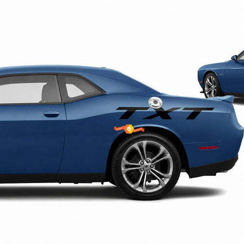 Custom Text Bold Lettering Rear Fender Vinyl Decal Sticker for Dodge Challenger Hellcat