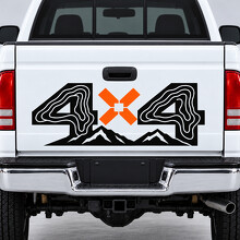 Contour Four Wheel Tailgate Vinyl Decal Sticker for Dodge Dakota Sport 4x4 Club Cab AN 1997–2004_2