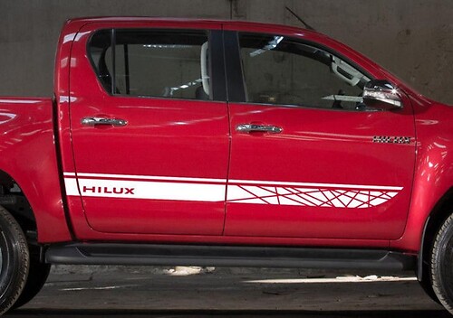 TRD Off Road Style Stripess Side Vinyl Decal Sticker for Toyota Hilux