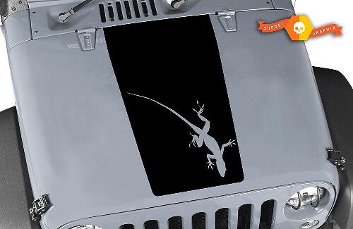 Gecko Hood Center Stripe Vinyl Decal for Jeep Wrangler