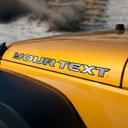 Chrome Lettering Bonnet Vinyl Decal for Jeep Wrangler
